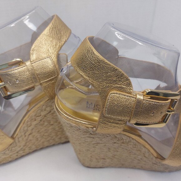 Michael by Michael Kors Giovanna Espadrille Wedge, Pale Gold Women's Size 8M - Picture 6 of 11